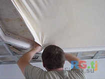 Установка натяжных потолков